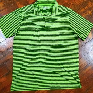 Nike Golf Green Striped Dri-Fit Shirt